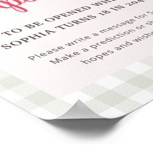 Waterverf Berry eerste verjaardag Time Capsule Poster (Hoek)