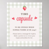 Waterverf Berry eerste verjaardag Time Capsule Poster (Voorkant)