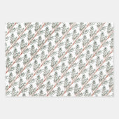 Waterverf Berry en Greenery Leaves Holiday Inpakpapier Vel (Voorkant 2)