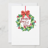 Waterverf Berry en Holly Wreath Feestdagenkaart (Achterkant)