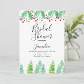 Waterverf Berry en Trees Gekleurd Vrijgezellenfees Kaart (Staand voorkant)