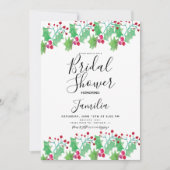 Waterverf Berry Greenery Painted Vrijgezellenfeest Kaart (Voorkant)