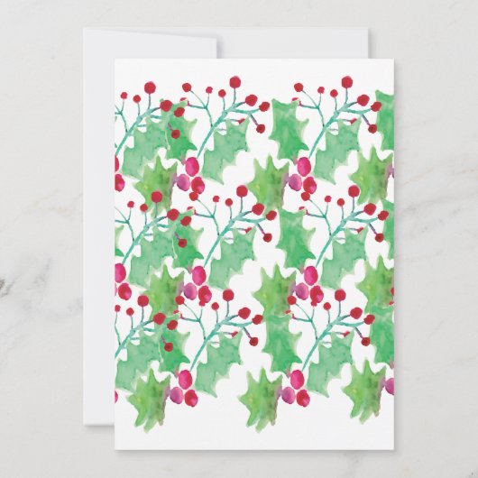 Waterverf Berry Greenery Painted Vrijgezellenfeest Kaart (Achterkant)