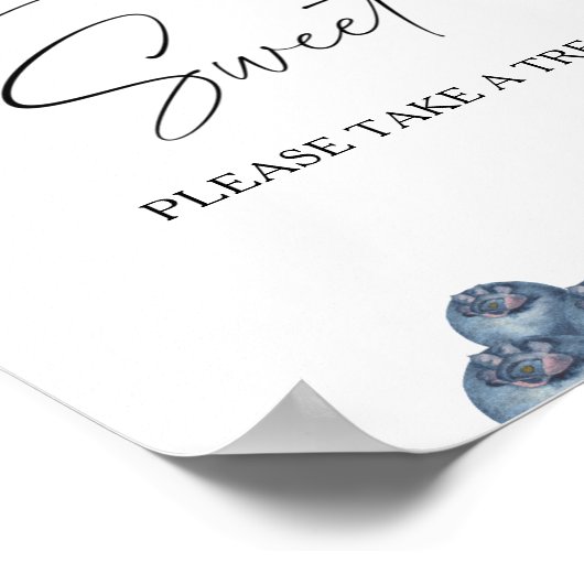 Waterverf Berry - liefde is zoet Neem een traktati Poster (Hoek)