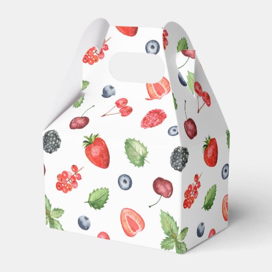 Waterverf Berry Pattern Bedankdoosjes (Voorkant Zijde)