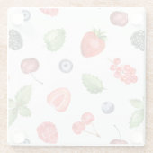 Waterverf Berry Pattern Glazen Onderzetter (Achterkant)