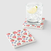 Waterverf Berry Pattern Modern Summer Party Stenen Onderzetter (Zijkant)