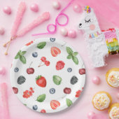 Waterverf Berry Pattern Papieren Bordje (Feest)