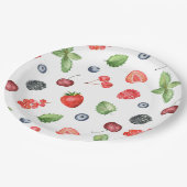 Waterverf Berry Pattern Papieren Bordje (Gekanteld)