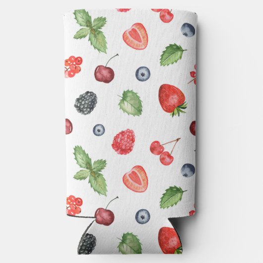  Waterverf Berry Pattern Seltzer Blikjeskoeler (Achterkant)