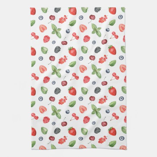 Waterverf Berry Pattern Theedoek (Verticaal)