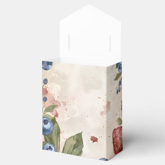 Waterverf Berry Sweet Baby shower Bedankdoosjes (Geopend)