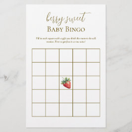 Waterverf Berry Sweet Baby shower Bingo spel