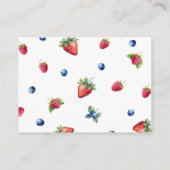 Waterverf Berry Sweet Baby shower Boeken voor Baby Informatiekaartje (Achterkant)