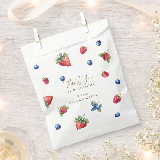 Waterverf Berry Sweet Baby shower Dank u Bedankzakje (Geknipt)