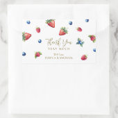 Waterverf Berry Sweet Baby shower Dank u Rechthoekige Sticker (Tas)
