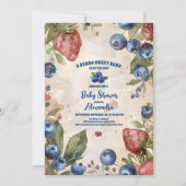 Waterverf Berry Sweet Baby shower Kaart (Voorkant)