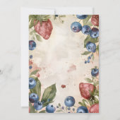 Waterverf Berry Sweet Baby shower Kaart (Achterkant)