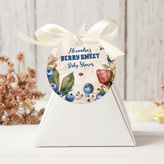 Waterverf Berry Sweet Baby shower Ronde Sticker