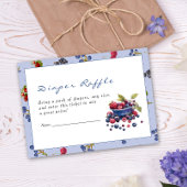 Waterverf Berry Sweet Blueberries Baby shower Informatiekaartje