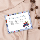 Waterverf Berry Sweet Blueberries Baby shower Informatiekaartje