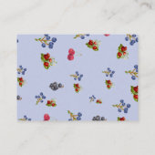 Waterverf Berry Sweet Blueberries Baby shower Informatiekaartje (Achterkant)