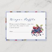 Waterverf Berry Sweet Blueberries Baby shower Informatiekaartje (Voorkant)