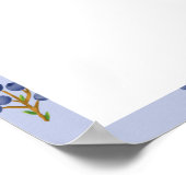 Waterverf Berry Sweet Blueberries Baby shower Poster (Hoek)