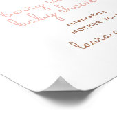 Waterverf Berry Sweet Chocolate Cake Baby shower Poster (Hoek)