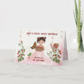 Waterverf Berry Sweet Girl Verjaardag Kaart (Voorkant)