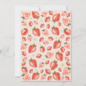 Waterverf Berry Sweet Strawberries Baby shower Kaart (Achterkant)