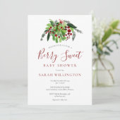 Waterverf Bes Zoete Baby Shower Kaart (Staand voorkant)