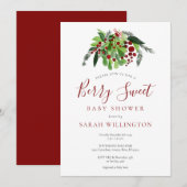 Waterverf Bes Zoete Baby Shower Kaart (Voorkant / Achterkant)
