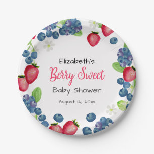 Waterverf Bes Zoete Baby Shower Papieren Bordje