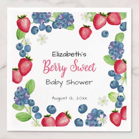 Waterverf Bes Zoete Baby Shower Servetten