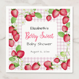 Waterverf Bes Zoete Roze Baby Shower Servetten