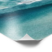 Waterverf beschilderd roze dolfijn foto afdruk (Hoek)