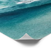 Waterverf beschilderd roze dolfijn poster (Hoek)