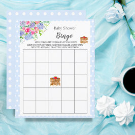 Waterverf Besje Pannenkoek Blauwe Baby Shower Bing