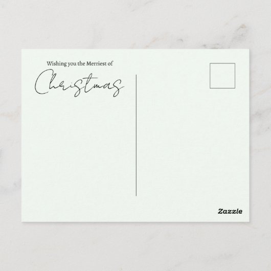 Waterverf besneeuwde bomen aangepaste kerst briefkaart (Achterkant)