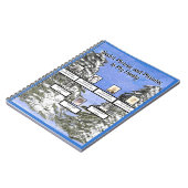 Waterverf besneeuwde dennenbomen mercies stamboom notitieboek (Linkerzijde)