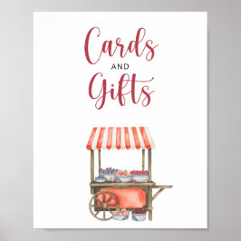 Waterverf bespen kaarten en cadeaus baby shower poster