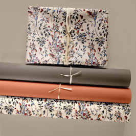 Waterverf bessen bladeren vallen kleuren bruin Sin Inpakpapier Vel