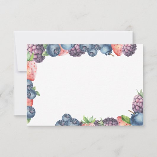 Waterverf bessen - dank u bedankkaart (Achterkant)