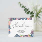 Waterverf bessen - dank u briefkaart (Staand voorkant)