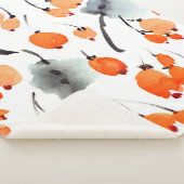 Waterverf bessen en bladeren, illustratiepatroon sherpa deken (3/4)