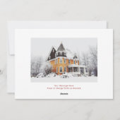 Waterverf bessen moderne kerstfoto feestdagenkaart (Achterkant)