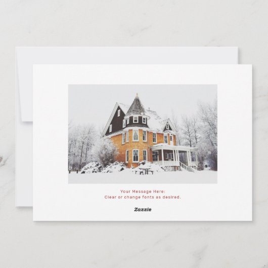 Waterverf bessen moderne kerstfoto feestdagenkaart (Achterkant)