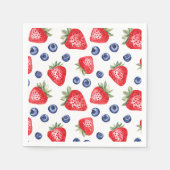 Waterverf bessen Pattern Strawberry Summer Party Servet (Voorkant)