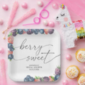 Waterverf bessen - zoete bessen tekst papieren bordje (Feest)